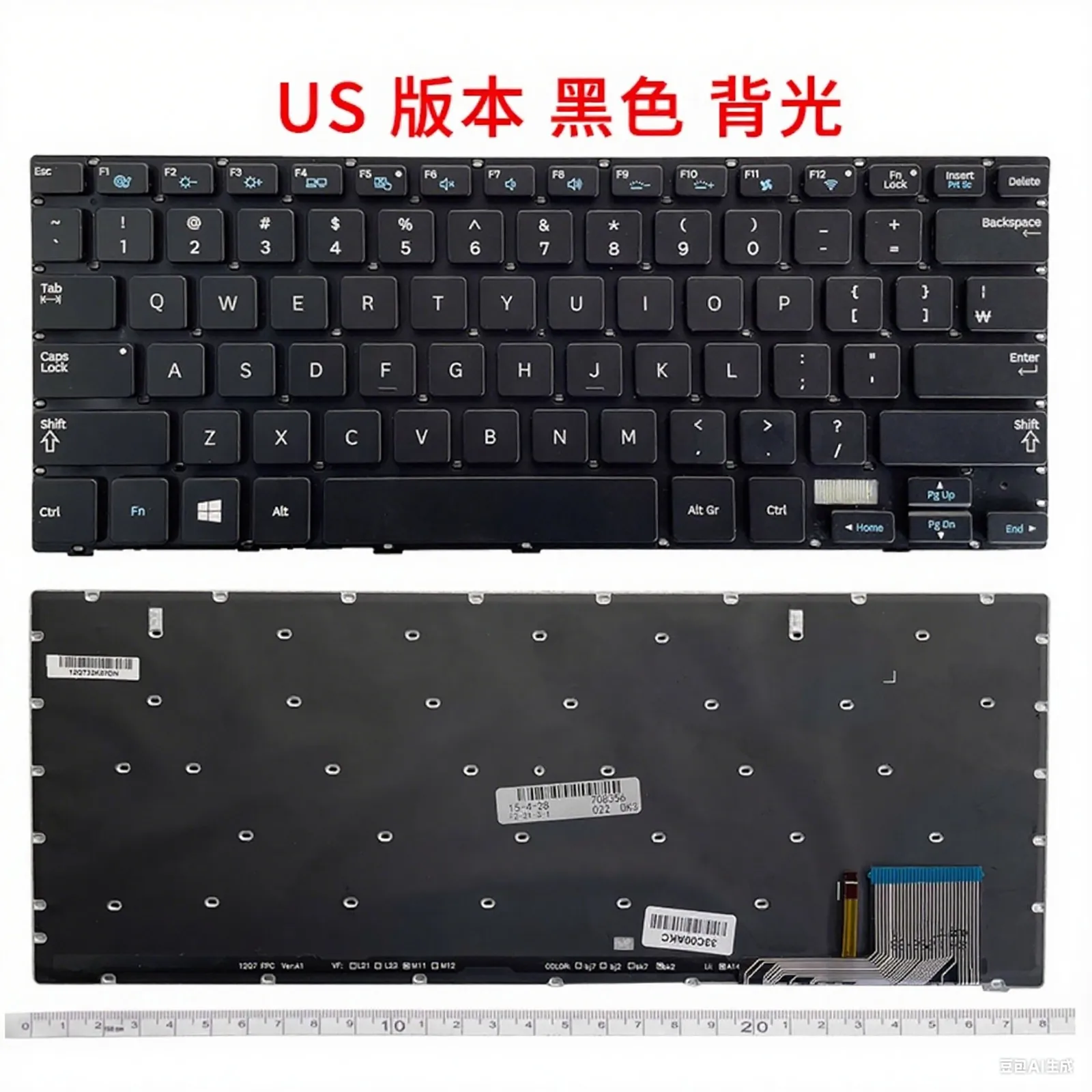 

US RU Layout for Samsung 730U3E NP740U3E 740U3E NP730U3E NP730U4 NP730QAA-K01 Laptop Keyboard backlight