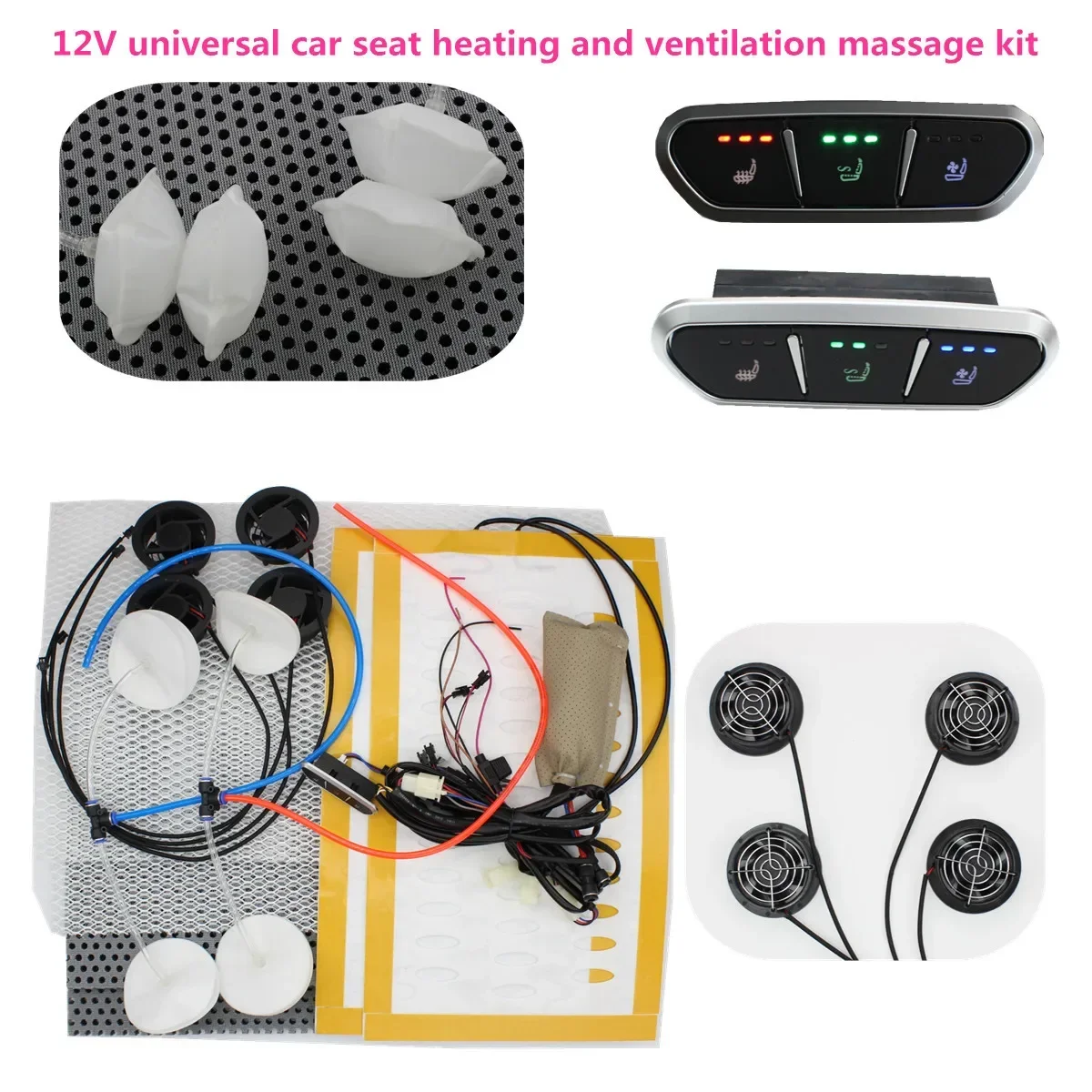 Auto mats seat cushion interior accessory car seat pneumatic massage system with heated cooling