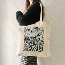 Navy Styles Tote Bag Aesthetic Tote HS Inspired Merch Harry's House Large Capacity Shoulder Bag Gift for Harry's Fans