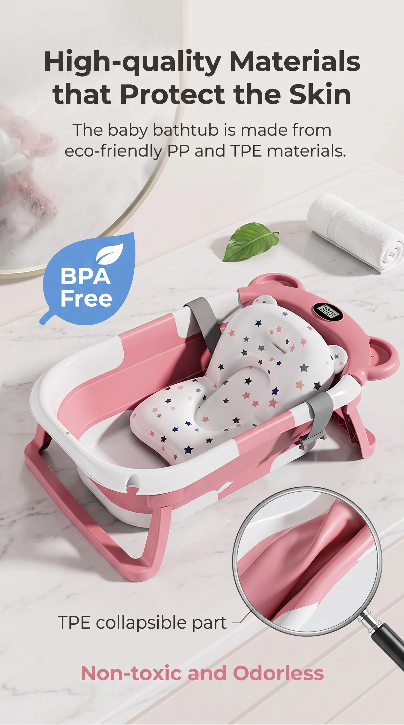 Vasca da bagno con foro di sca - Baby Bath Tub Foldable recensione e prezzo