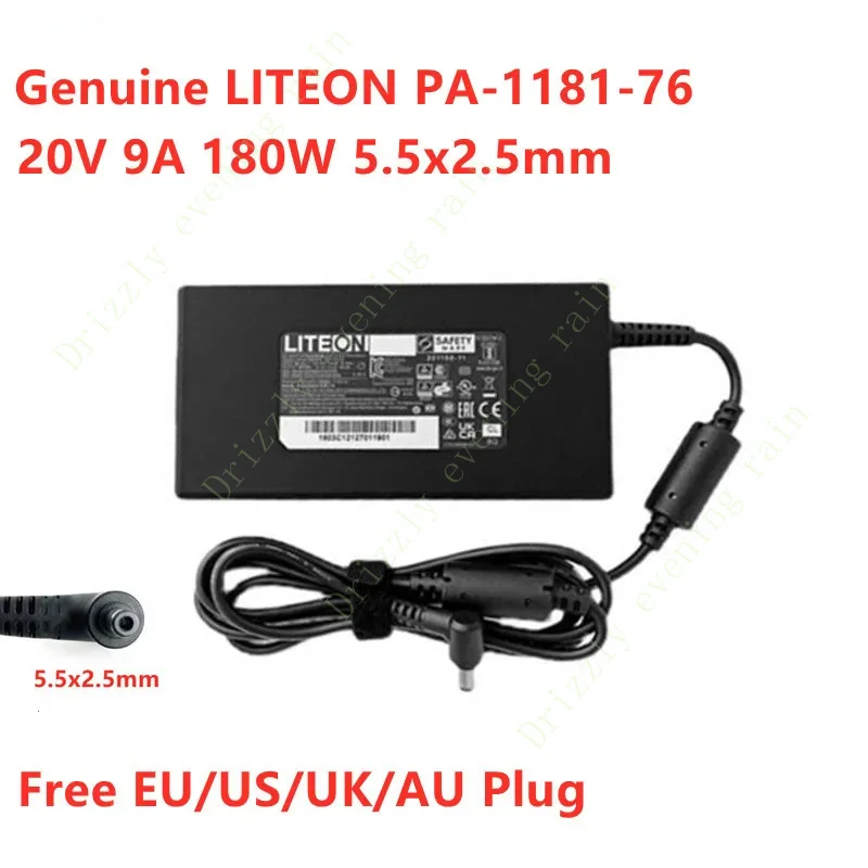 ของแท้สําหรับ LiteOn PA-1181-76 20V 9A 180W 5.5x2.5 มม.อะแดปเตอร์ AC สําหรับแล็ปท็อปชาร์จไฟ