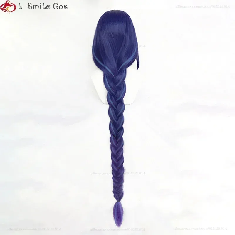 

2025 yiyi2025yiyi120cm Long Raiden Shogun Cosplay Wig Game Genshin Impact Beelzebul Blue Purple Gradient Heat Resistant Syntheti