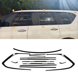 Exterior Piano Black Window Trim Seal Sealing Molding Strip Styling Cover Weatherstrips For Nissan Patrol Y62 Series 2012-2024