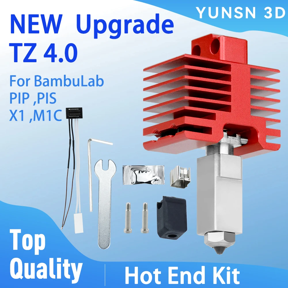 

Обновление для Bambu Lab P1P Hotend Bi Metal Throat Lab x1 Hotend Bi Nozzle P1P Термистор Цельное сопло из закаленной стали