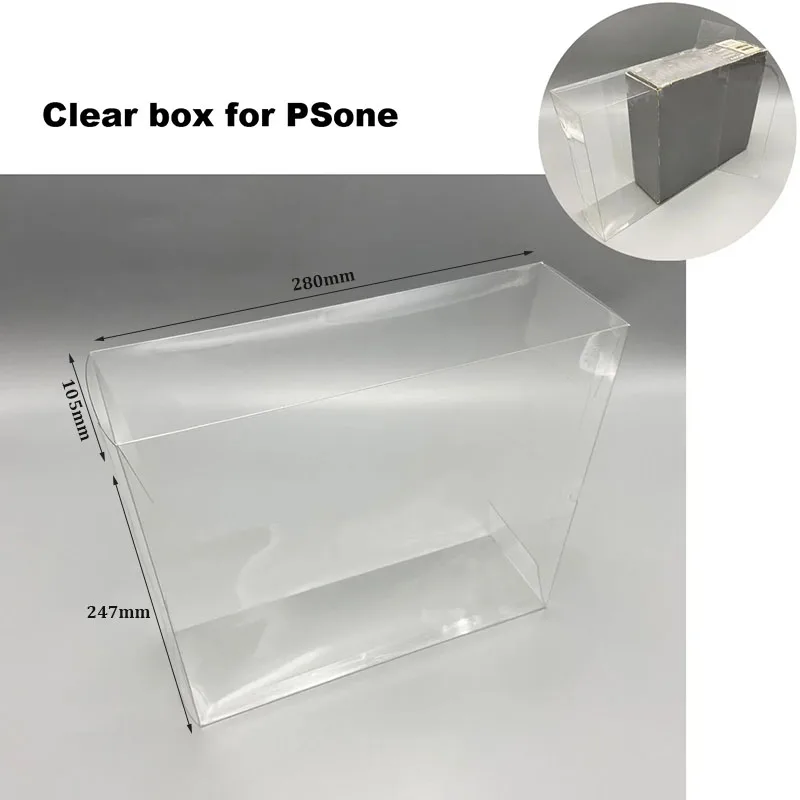 1PC High-quality  For PS1 Transparent Plastic Game Protection Collection Box B247*105*280MM A 246*87*280mm