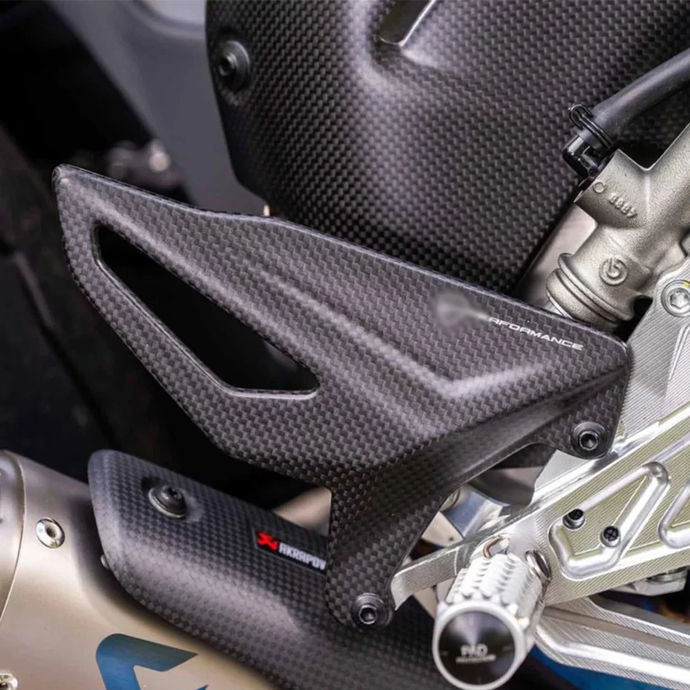 NEW For DUCATI Streetfighter V2 V4/S 2020-2024 Carbon Fiber Accessories Motorcycle Heel Guard Protector Foot Wing Rearset