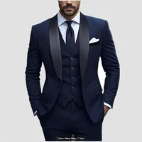 Traje Formal ajustado para hombre, esmoquin para graduación, chaquetas de boda para novio, vestido de lujo para padrino de boda, traje de fiesta para banquete de negocios