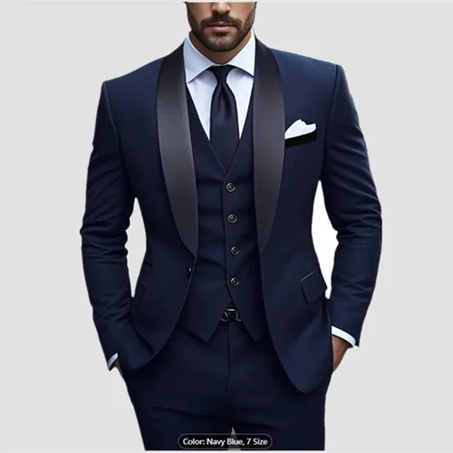 Traje Formal ajustado para hombre, esmoquin para graduación, chaquetas de boda para novio, vestido de lujo para padrino de boda, traje de fiesta para banquete de negocios