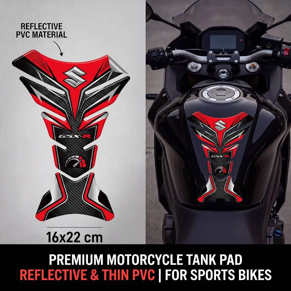 

FOR SUZUKI Motorcycle PVC Tank Pad Tank Cap Protector Racing Sticker Universal