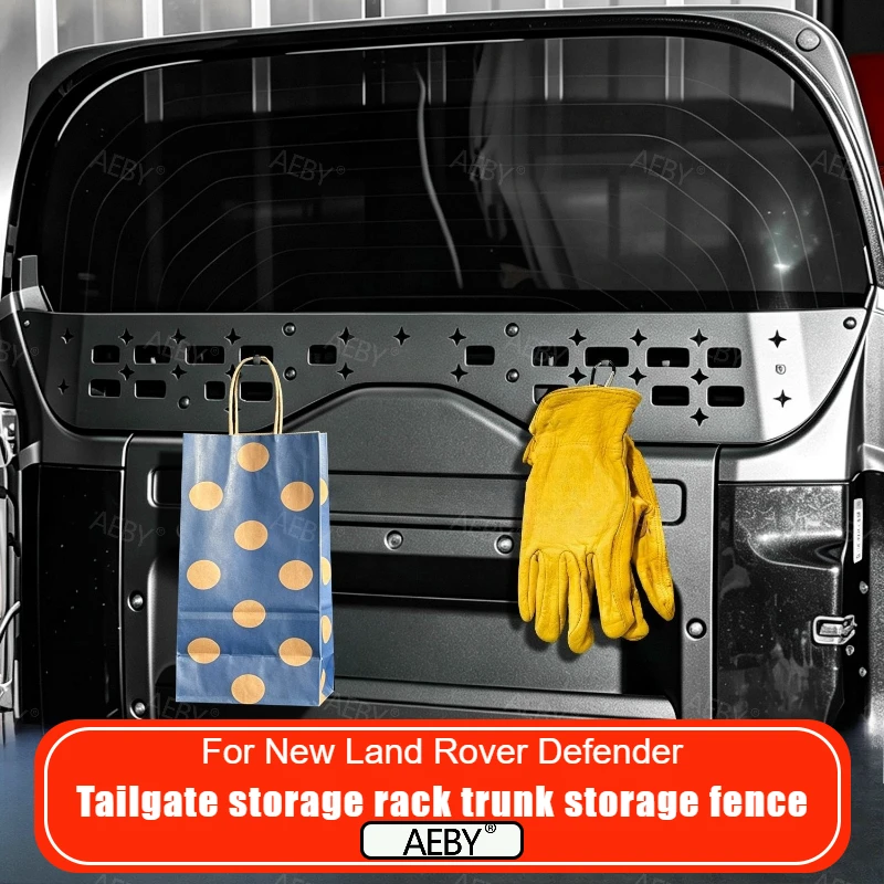For New Land Rover Defender 90/110 2020-2026 Tailgate storage rack Expansion rack for trunk storage fence Barrier net Parts