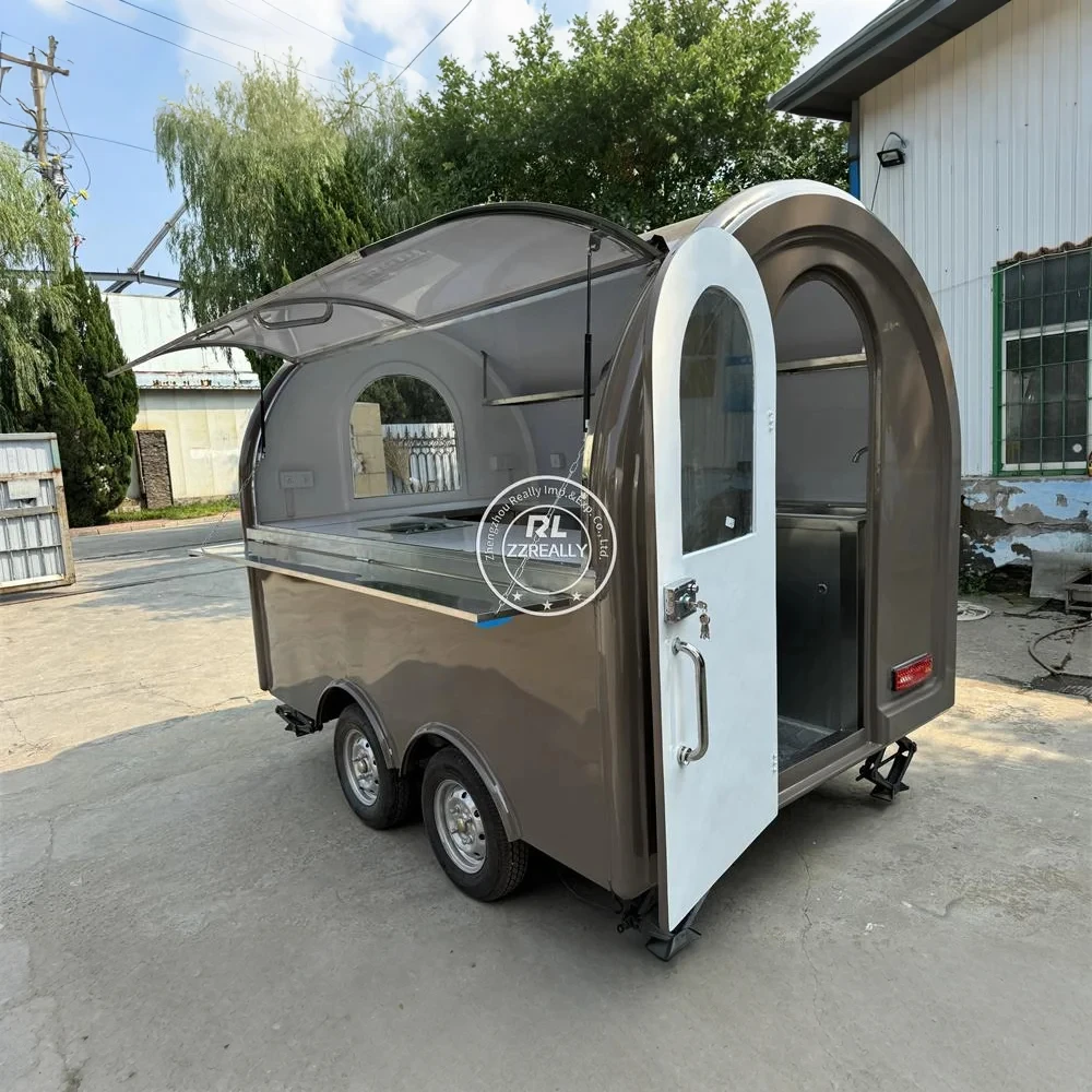 

Customized Pizza Trailer Food Vending Cart Mobile Coffee Kiosk Ice Cream Catering Fast Food Truck With Full Kitchen