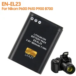 Zamienna bateria EN-EL23 do Nikon P600 P610 P900 B700 ENEL23 Nowe akumulatory 1850mAh