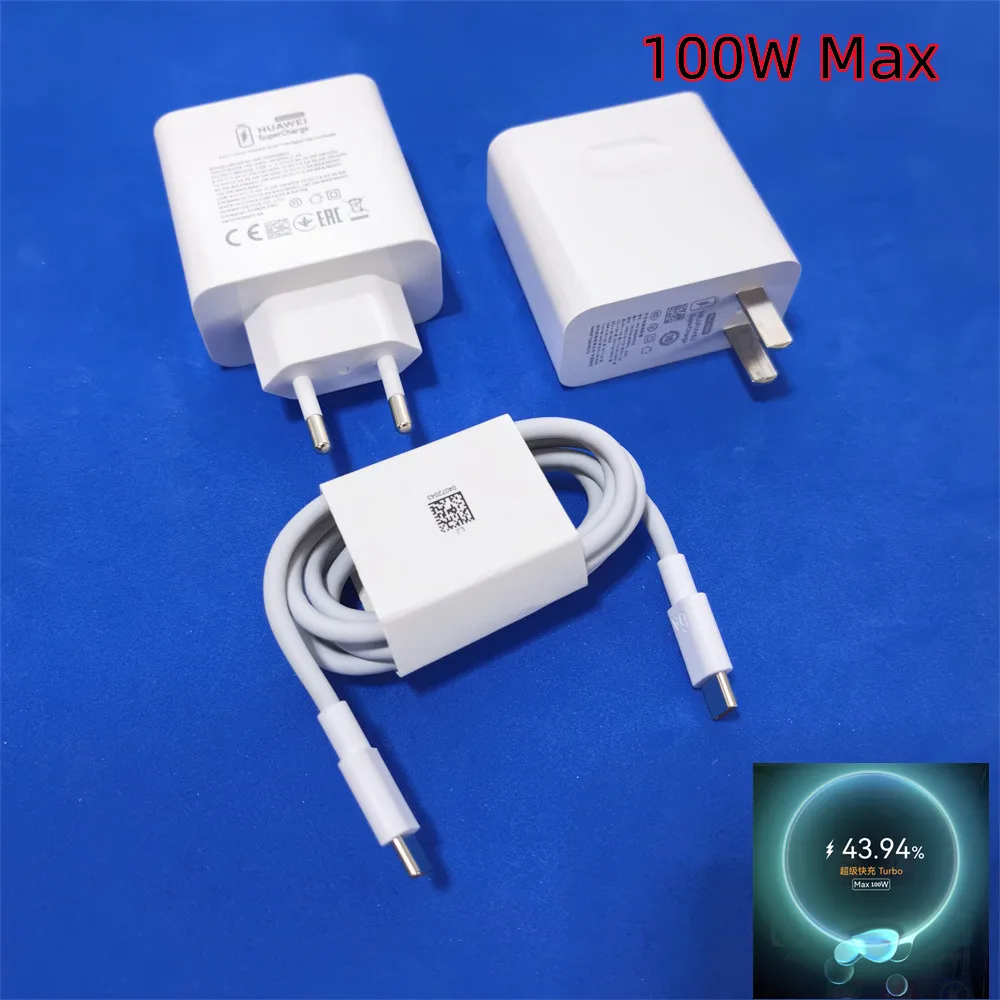 Huawei 100W SuperCharge Charger Dual Port Fast Charge USB A/C PD Type C Cable For Pura 90 80 70 UItra Mate X7 X6 80 70 60 Pro+
