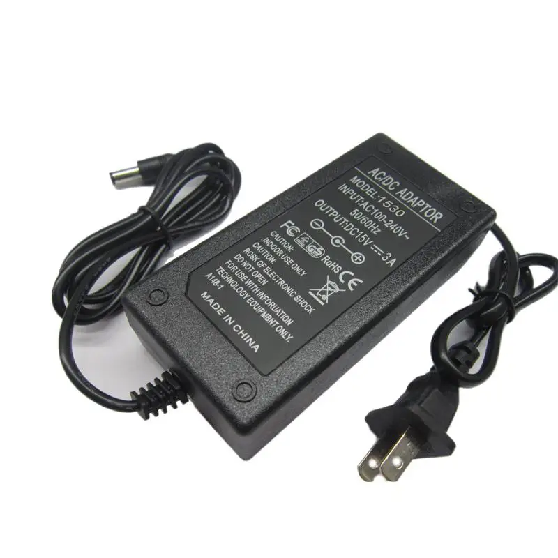 

15V 3A 5.5*2.5mm for electronic keyboard/electric piano power adapter charger 15V3000mA