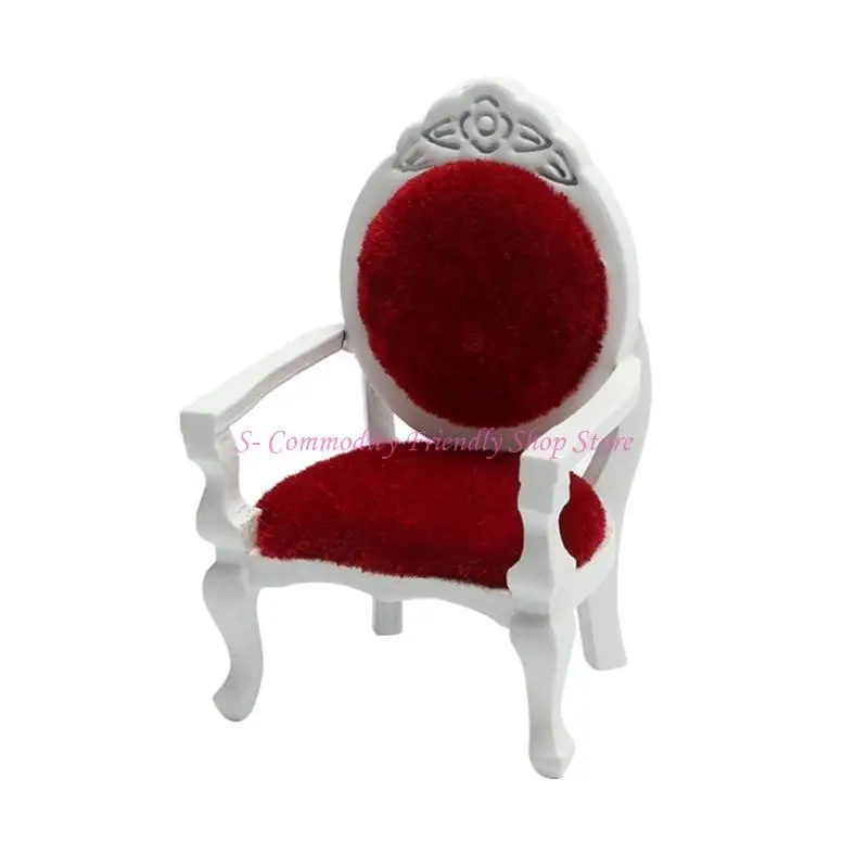 85AE 1:12 Nhà thu nhỏ Nội thất Gỗ Sofa đơn Ghế bành Phụ kiện