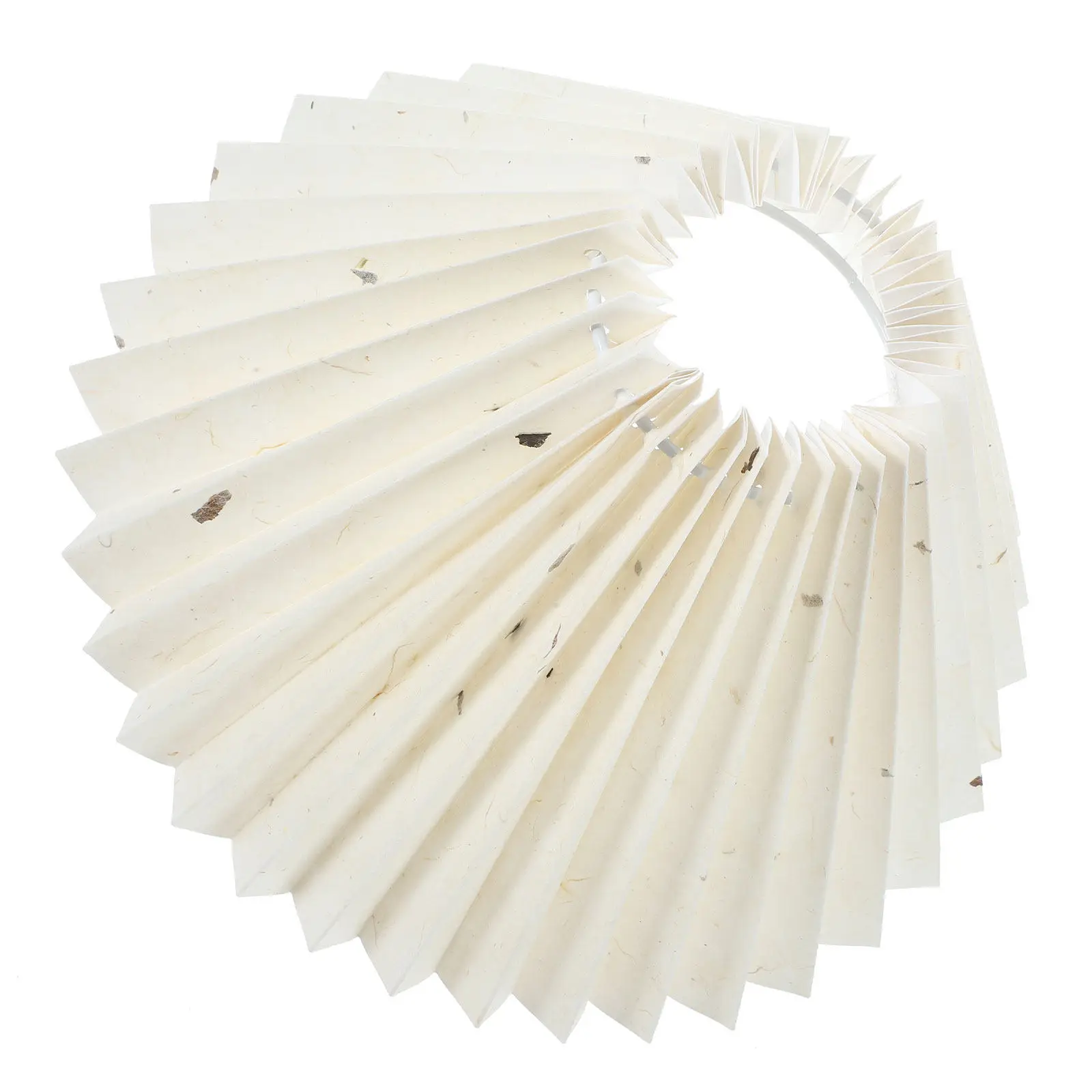 

Small Pleated Round Table Lamp Shade Fabric Cover Iron Frame Support Easy Installation Dust Protection for Bedside Living Room