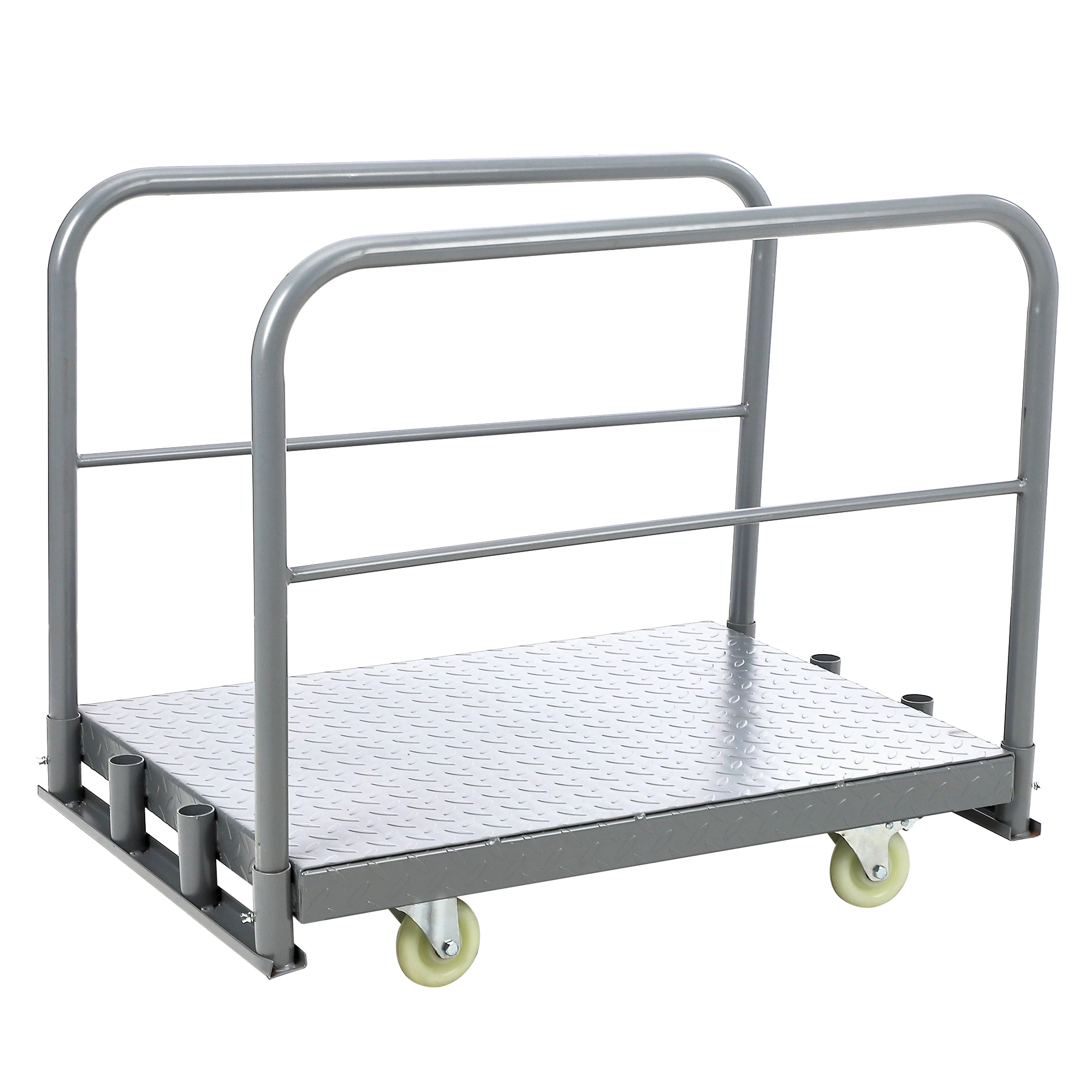 Steel Panel Truck Cart 2000 lbs Heavy Duty Platform Truck Cart 2 in 1 Lumber Cart Drywall Dolly Cart, Flatbed Cart for Luggage