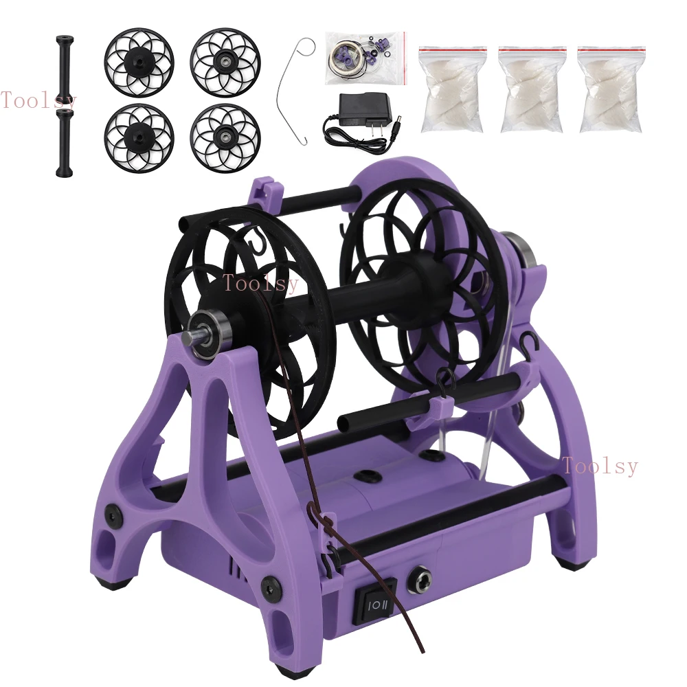 Автоматическая машина для намотки пряжи, спиннер для шерстяной пряжи ручной работы, простой в использовании, универсальный, практичный, прочный, мини-электрический, прялка Автоматическая машина для намотки пряжи, спиннер для шерстяной пряжи ручной работы, простой в использовании, универсальный, практичный, прочный, мини-электрический, прялка