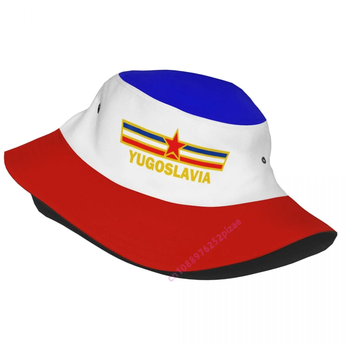 

Yugoslavia 3D Flag Men Women Bucket Hat Outdoor Sun Protection Cap Breathable Mesh For Fisherman Camping Hiking