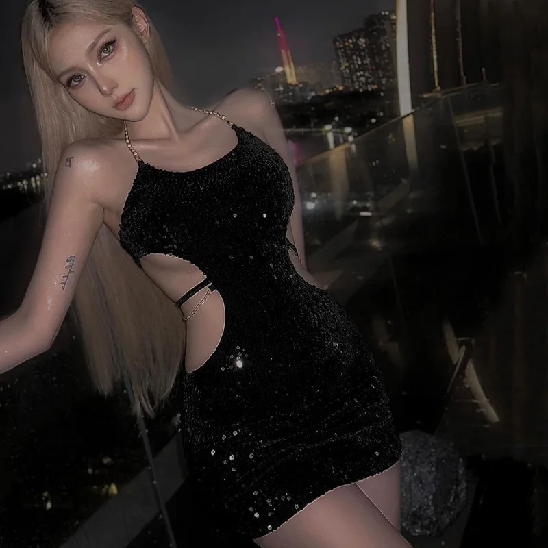 

Новинка лета 2026: Женское нишевое платье-халтер на бретельках, облегающее, сексуальное, больших размеров (9XL, 8XL, 7XL, 6XL, XXXXL)