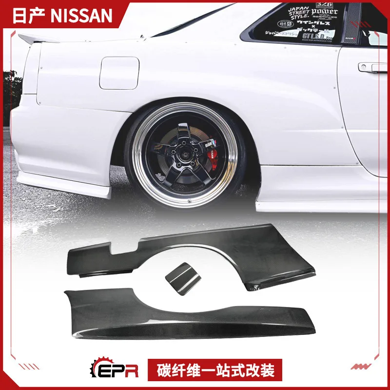 

Suitable for Nissan Skyline R34 GTT rear fender modified GTR wide-body add-on, surrounded by rear eyebrows