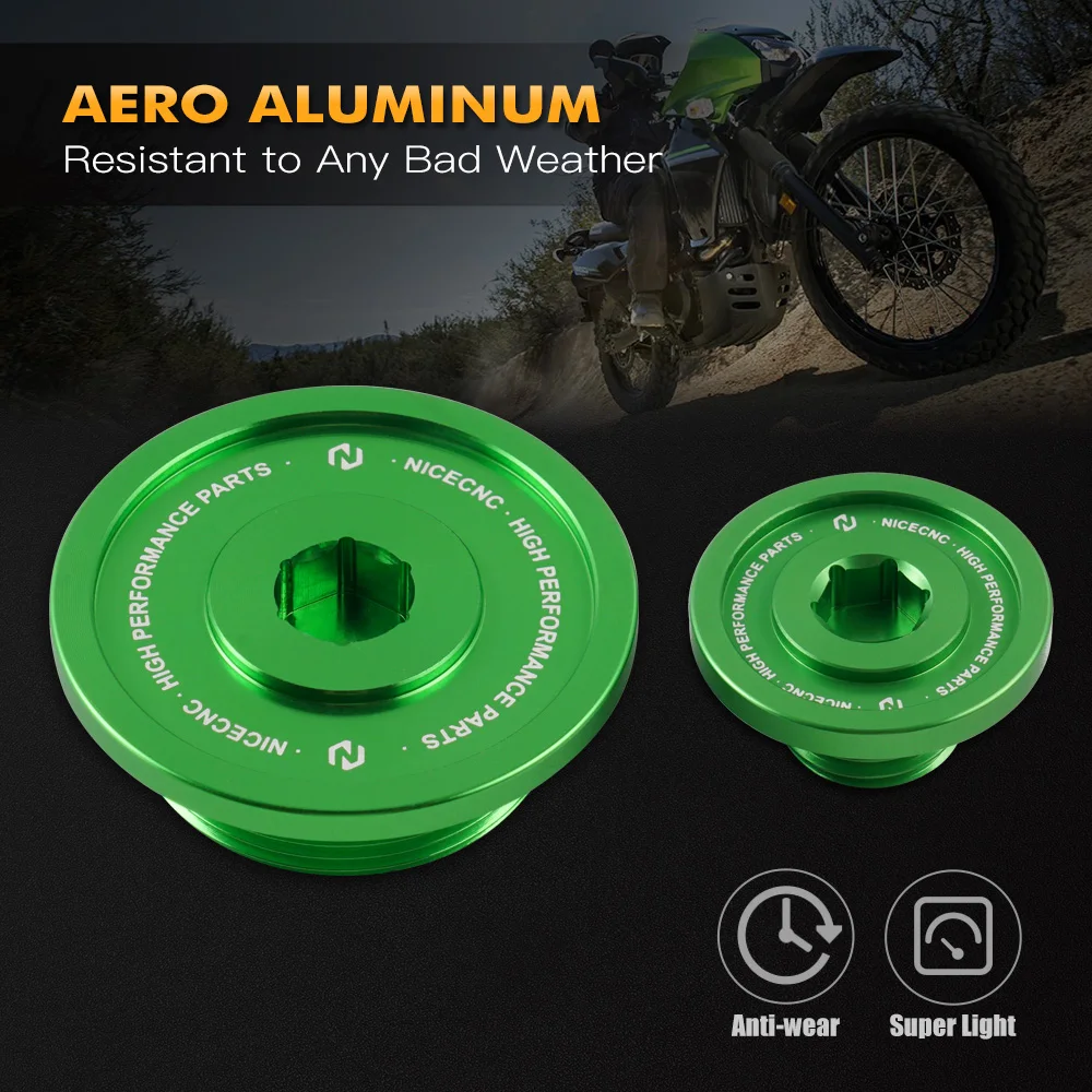 Engine Cover Cap Plugs Crankcase Screw For KAWASAKI KLR650 KLR 650 1987-2024 2023 2022 2021 2020 2019 2018 2017 2016 2015 2014