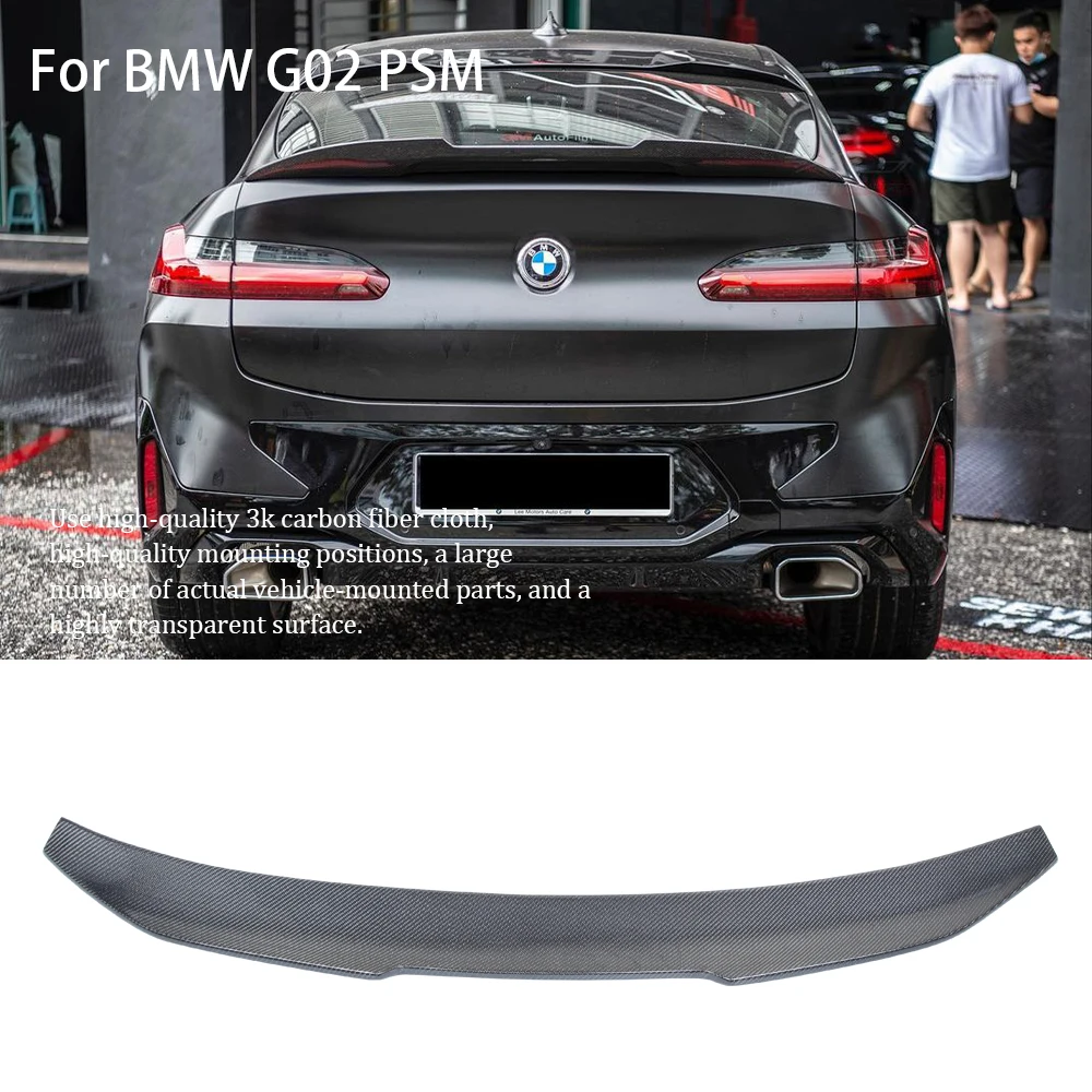 

For BMW X4 G02/X4M F98 PSM Style Carbon fiber Rear Spoiler Trunk wing 2018-2024