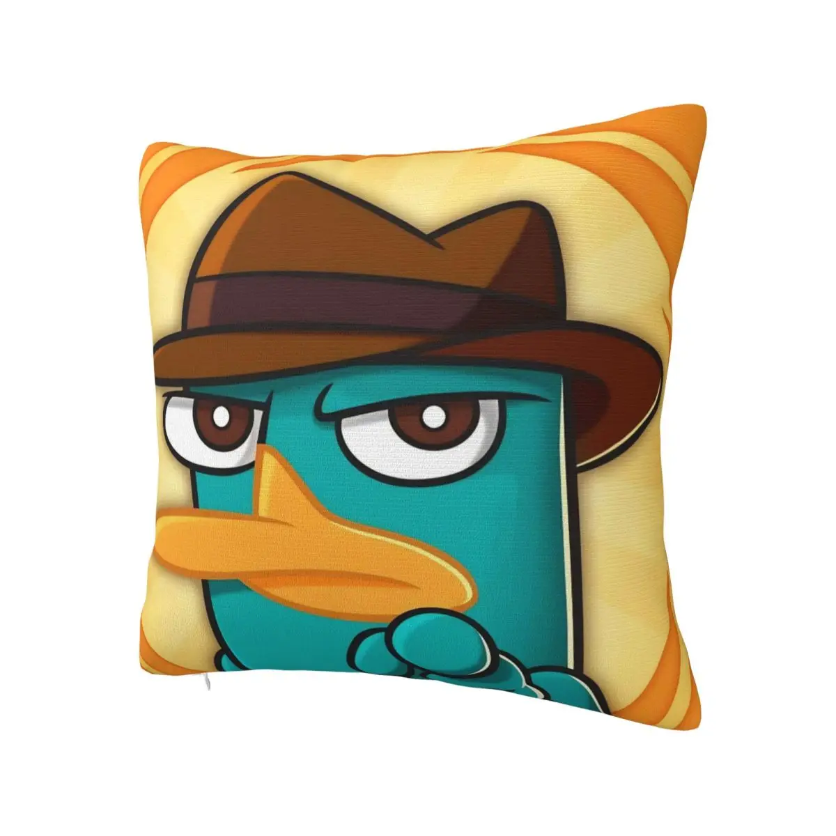 Perry The Platypus Pillow Case P-Phineas and F-FerbS Cushion Cover Soft Pillow Cover Funny Pillowcases For Sofa Car Home Decor