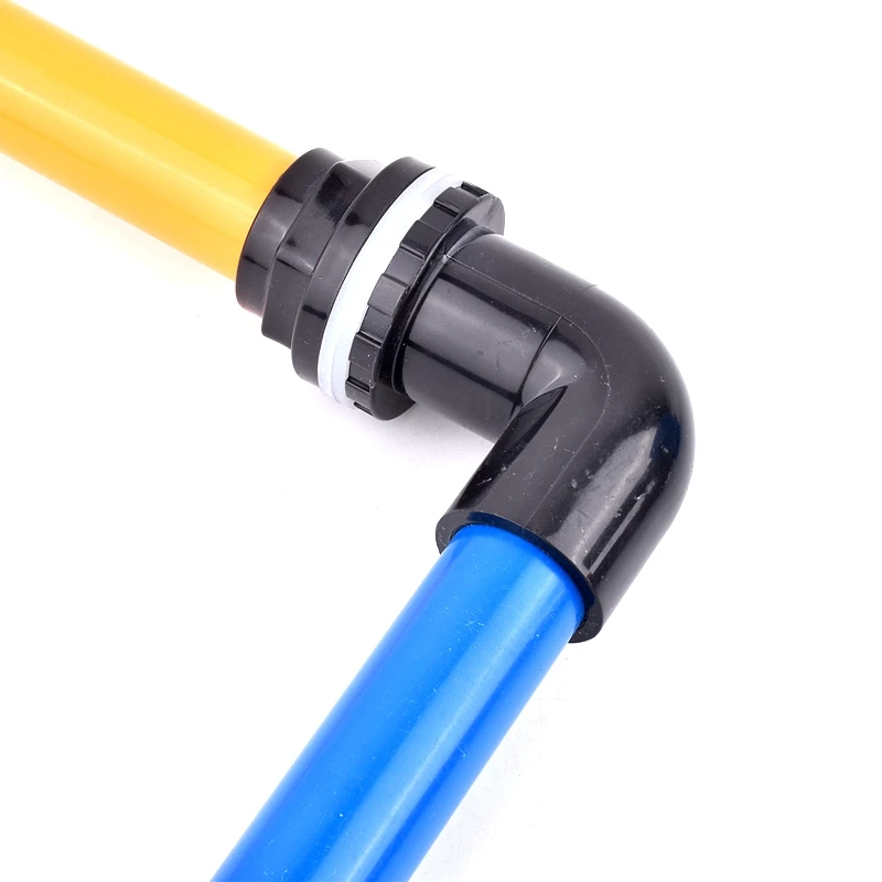 I.D20~50mm PVC Aquarium 90° Elbow Drainage Connector Fish Tank Overflow Joints Water Inlet Outlet Supply Pipe DIY Drain Fittings