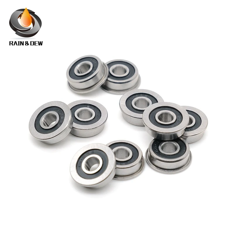 F623-2RS Flange Ball Bearings For VORON 0 Motion 10 Pcs F623RS Bearing 3*10*4 mm ABEC-7 Use In A/B Drive Units Idlers XY Joint