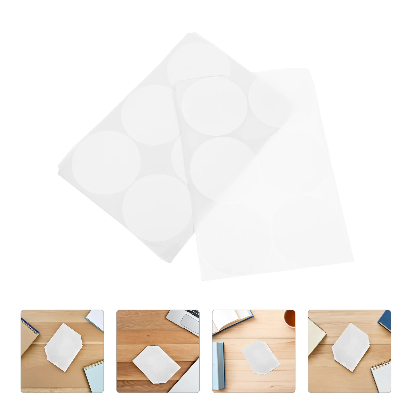 

50 Sheets Round Stickers Removable Envelope Seals Handwriting Printable Blank Self Adhesive Copper Decorative