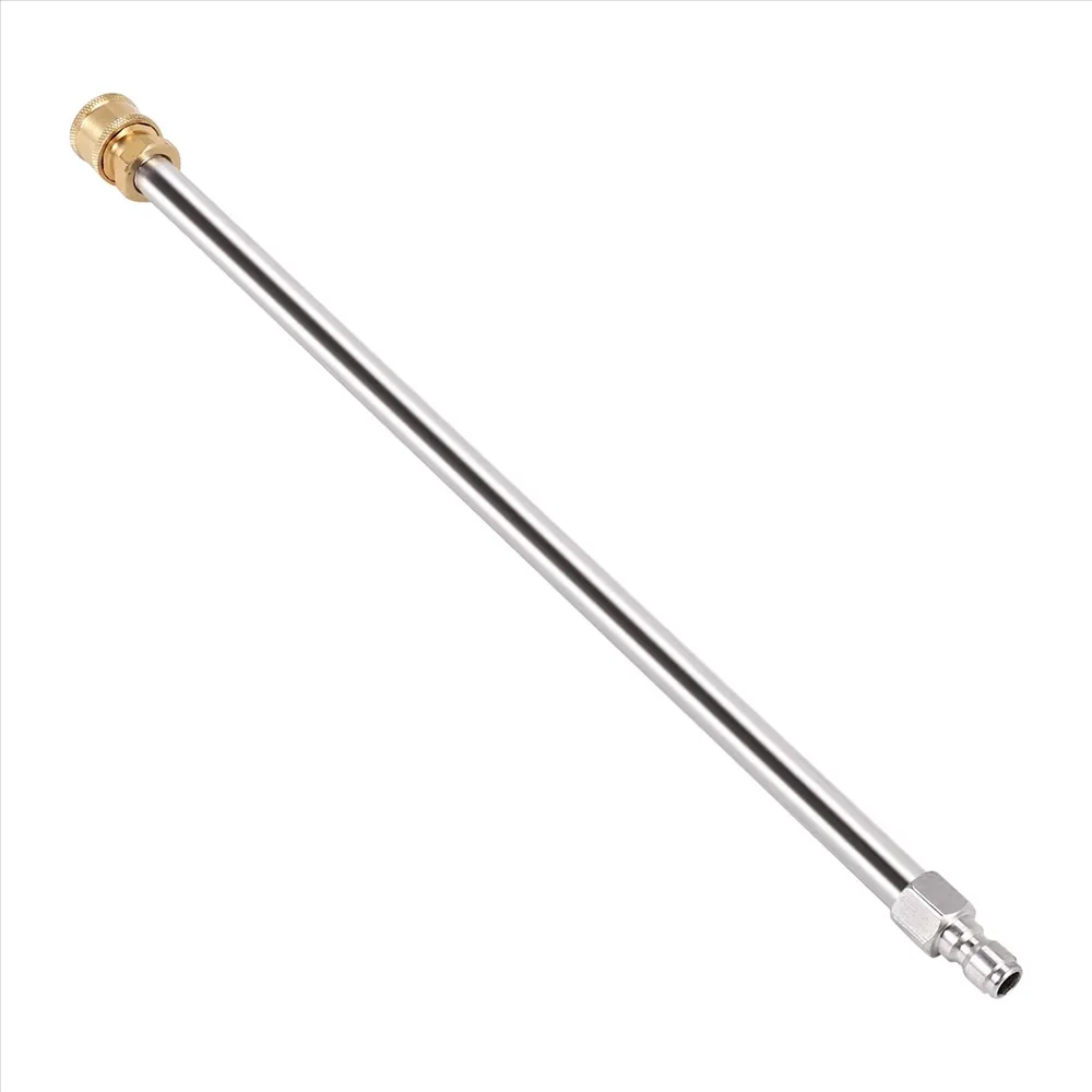 

1Pcs High Pressure Washer Extension Wand Straight Stainless Steel Spray Lance Rod 40cm With 1/4" Quick Connect