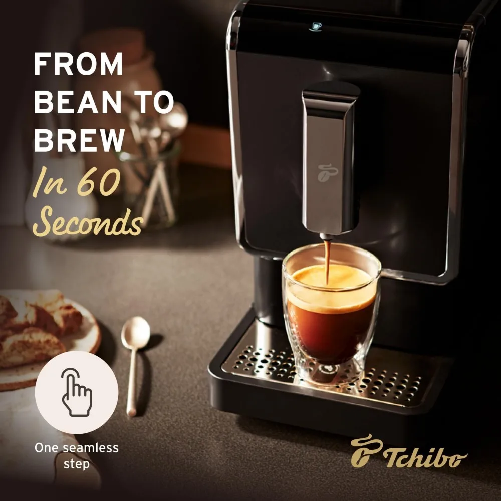 Automatic Espresso & Coffee Machine Bundle with Built-in Grinder, Comes With 2 x 17.6 oz.