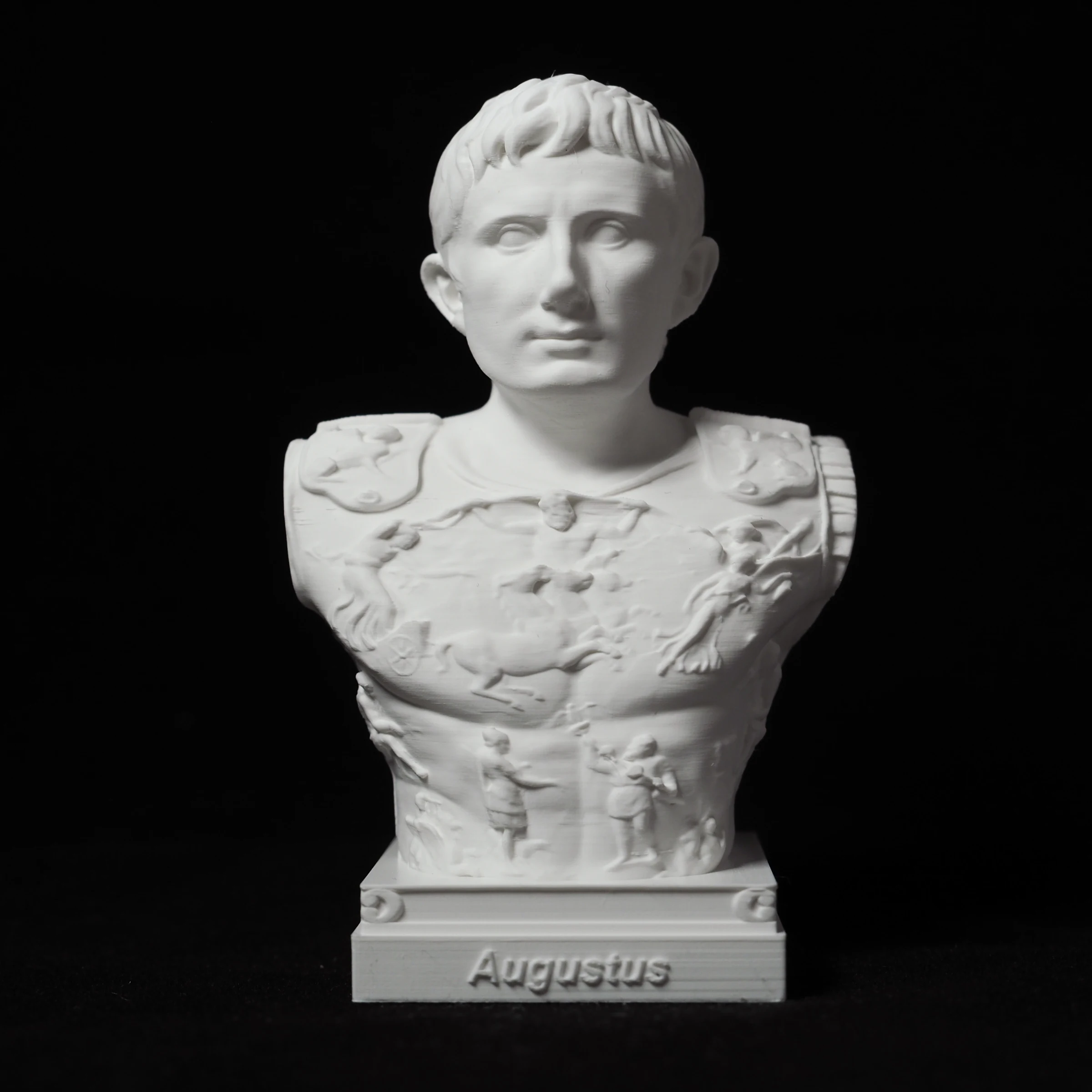 

Augustus ornaments statue model ornaments bust crafts great man portrait desk desk, 3D printing PLA plastic material