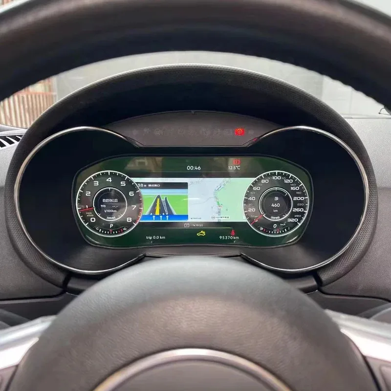 ترقية جديدة لينكس لوحة القيادة LCD عداد السرعة الرقمي لوحة العنقودية TT TTS 2009-2013 #4