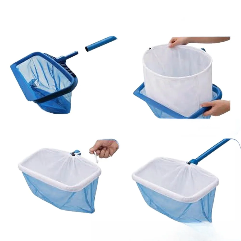 Ultra Fine Mesh Net Bag For Pool Skimmer 56x66cm Stops Leaves Sand Pet Hair For Various Slide Bars In-Ground Above Ground Pools