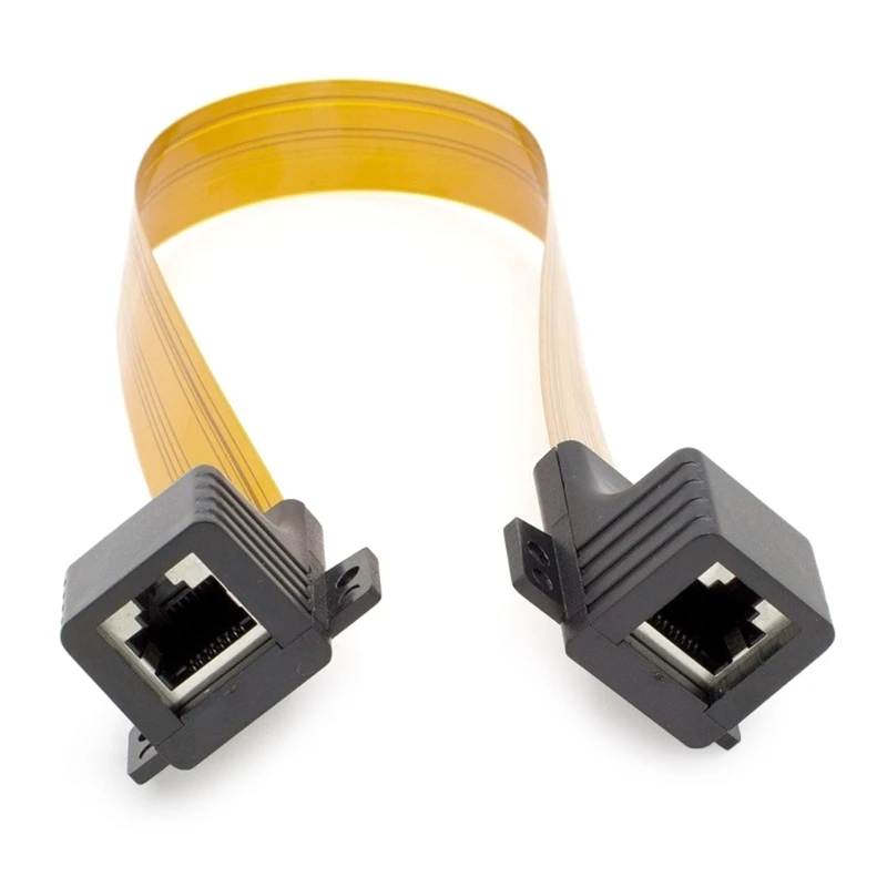 High Speed CAT6 Soft Ribbon Ethernet Cable with Fixed Ear Bendable Cable for Secure Wall Routing & Home Networking