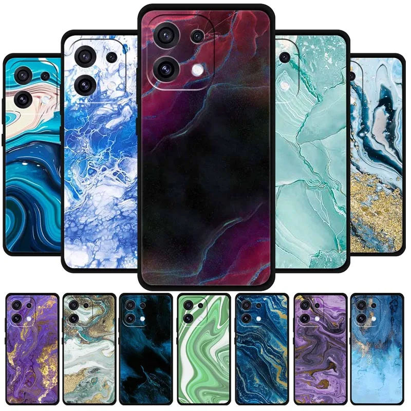 For Oppo Reno16 FS 16F Cases Oppo Reno16C Mica Painted Soft Silicone Phone Case for Oppo Reno16 F 5G Coque Gold Textured Cover