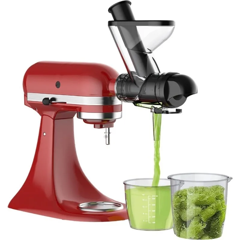 

Masticating Juicer Attachment for Stand Mixer Dual Feed Chute Slow Juicer for Fruits Vegetables