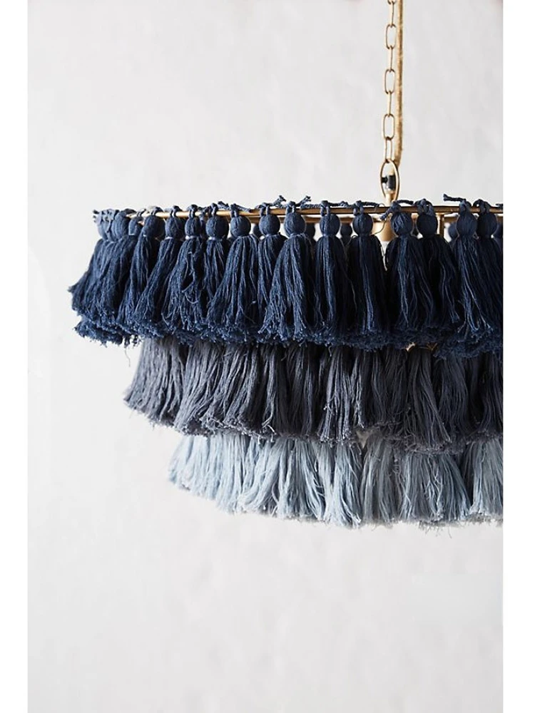 New York Downtown Park Import Direct Mail Fee Lala Dial the Clouds to See the Sun Bohemian Blue Tassel Pendant