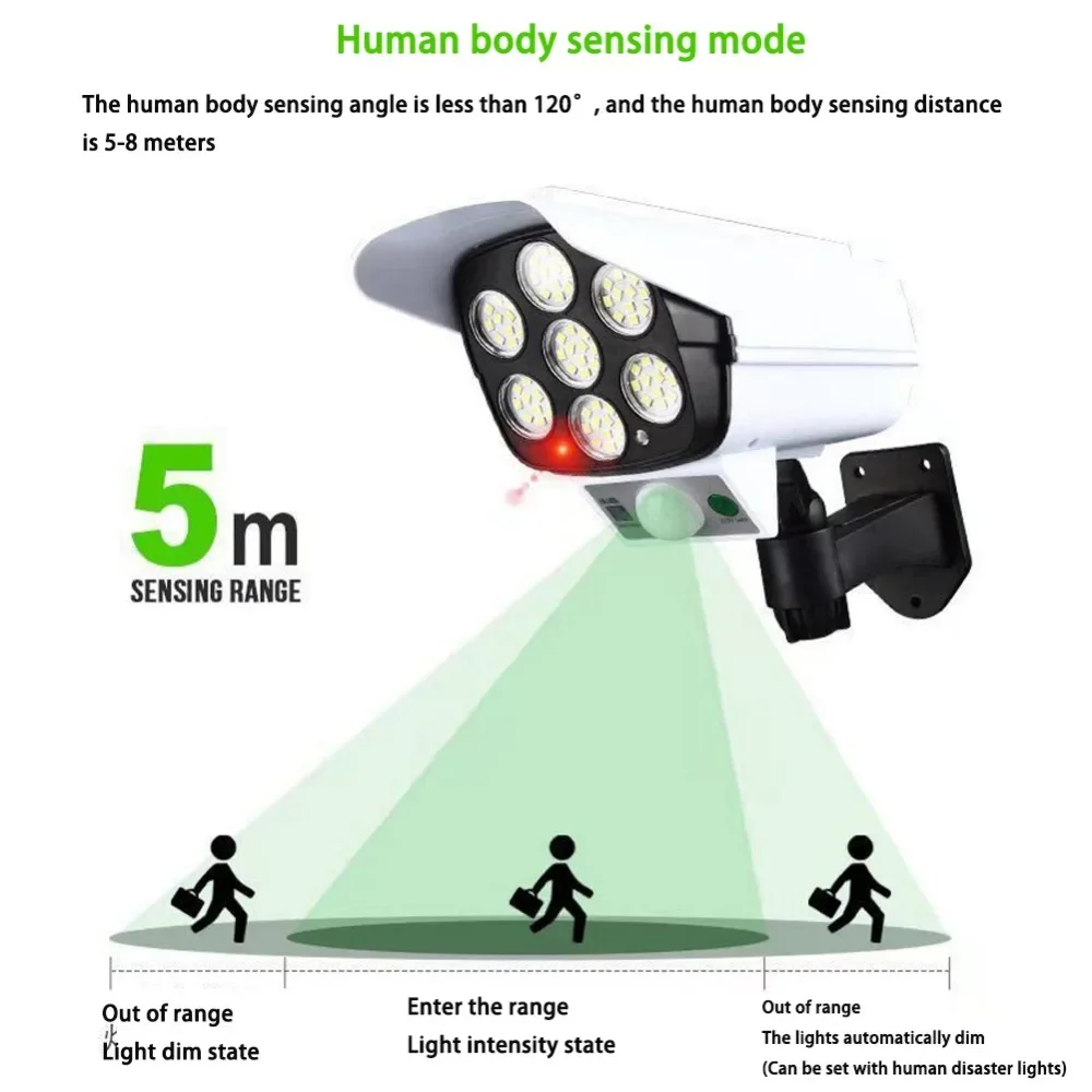 Solar Wall Lamp Simulation Monitoring Simulation Camera Human Body Sensing Courtyard Lamp Garden Lamp Spot Light