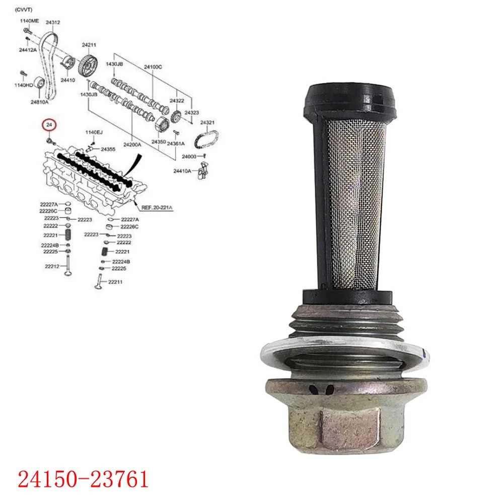 

Oil Valve Filter Assy Truck 24150-23761 Oil Control Valve 1pc Filter Assy Fuel Delivery None High Quality Practical