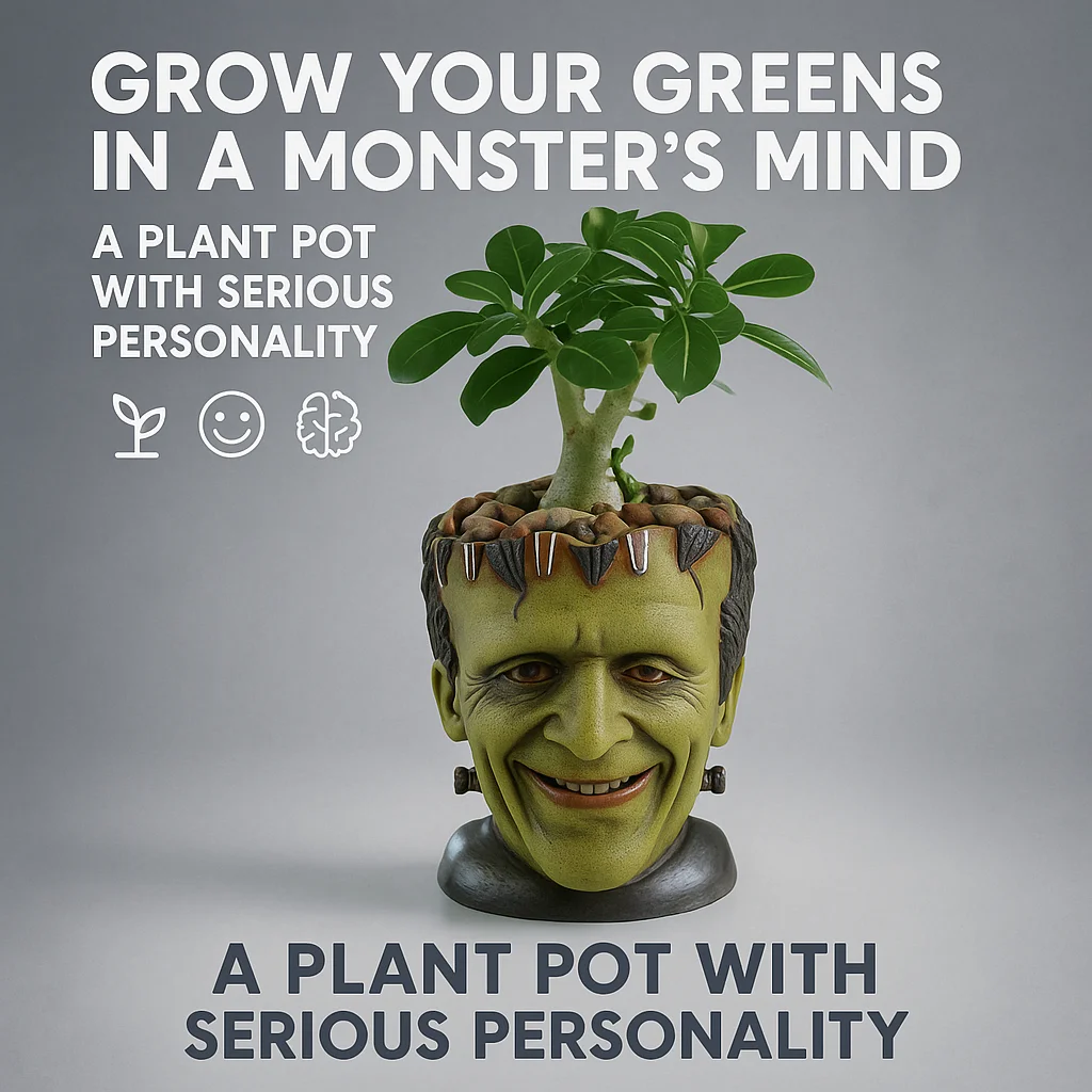 

Frankensteins Head Flower Pot Resin Planter Halloween Horror Skull Vase For Succulents Desktop Garden Home Decoration