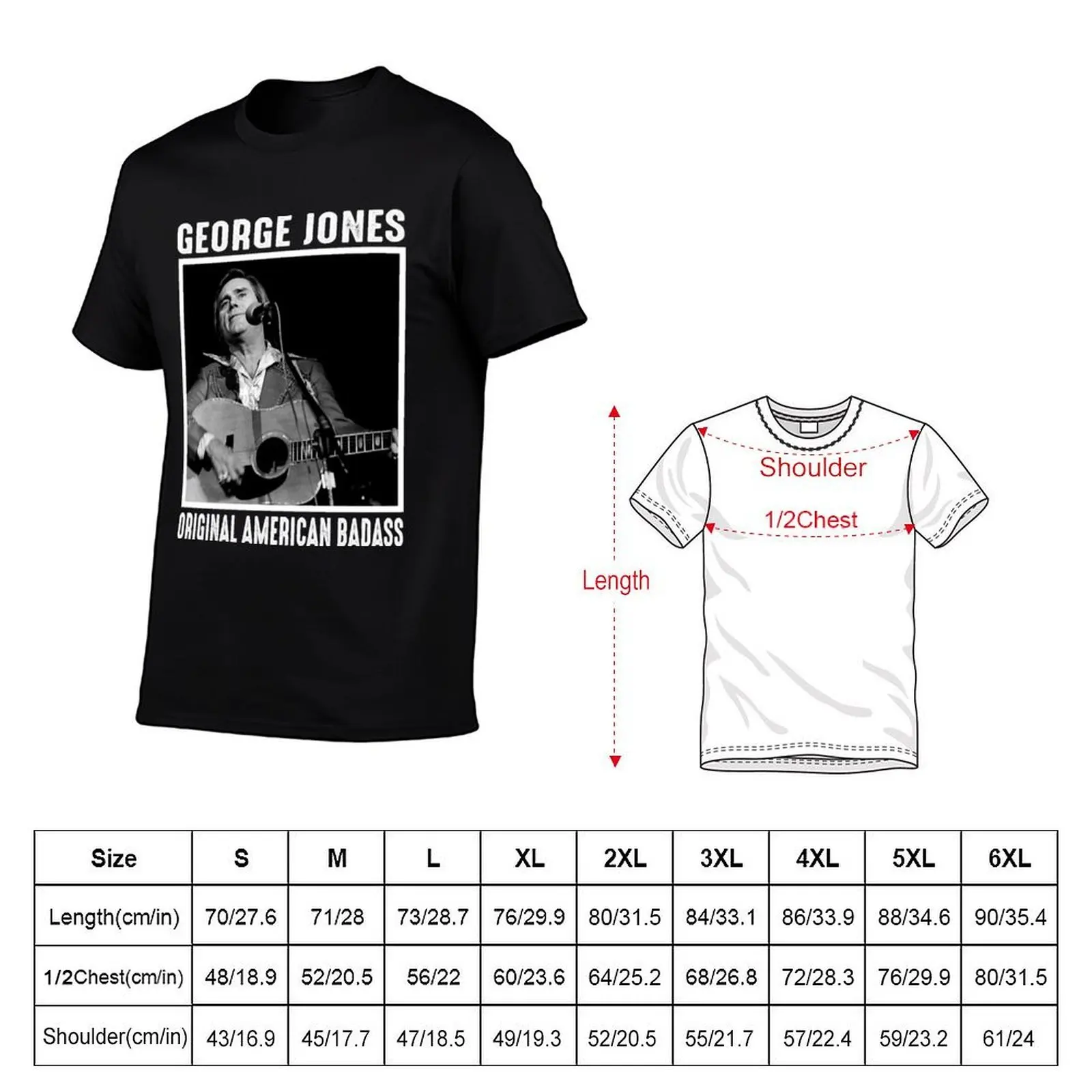 Jones George Graphic George Retro T-Shirt anime tshirt g man t shirts for men T-Shirt