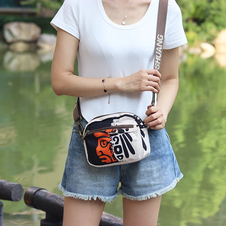 Bolso Bandolera Yan Shuang, Diseño Original, Multibolsillos, Impermeable, Ligero, Moderno y Casual para Mujer