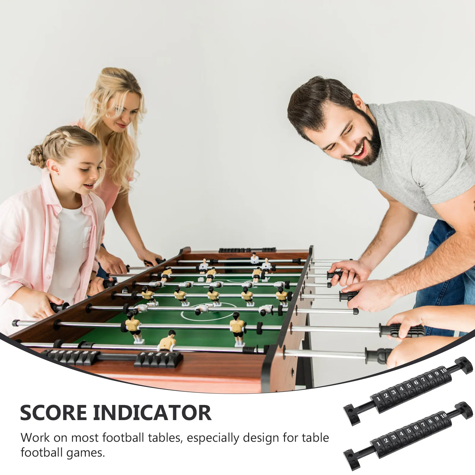 2Pcs Football Score Keepers High-Class Plastic Scorekeeper Bar for Table Football Games Easy Disassemble Replacement Scoring