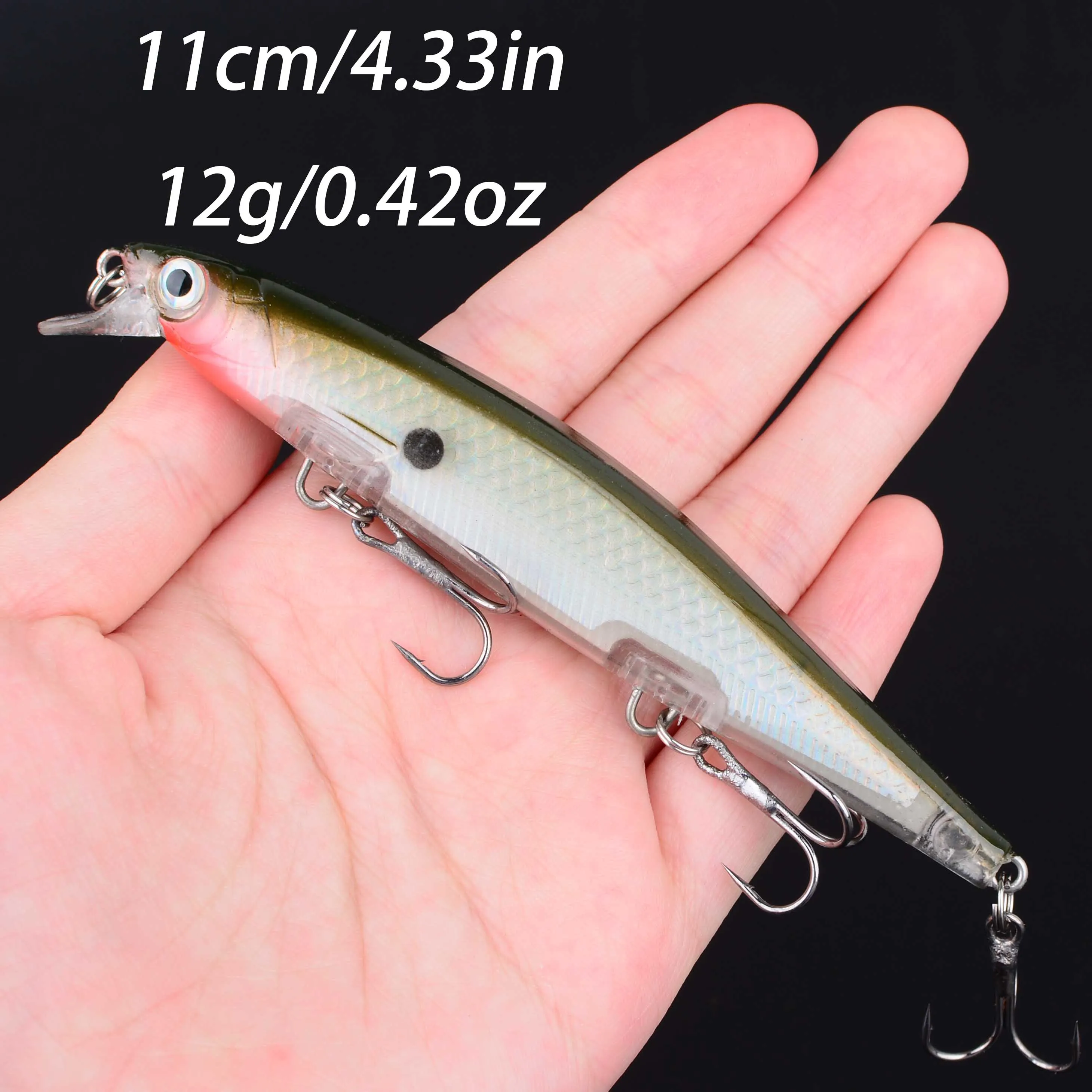 Swimbait Minnow hundible con anzuelo para lubina y lucio - imagen 2