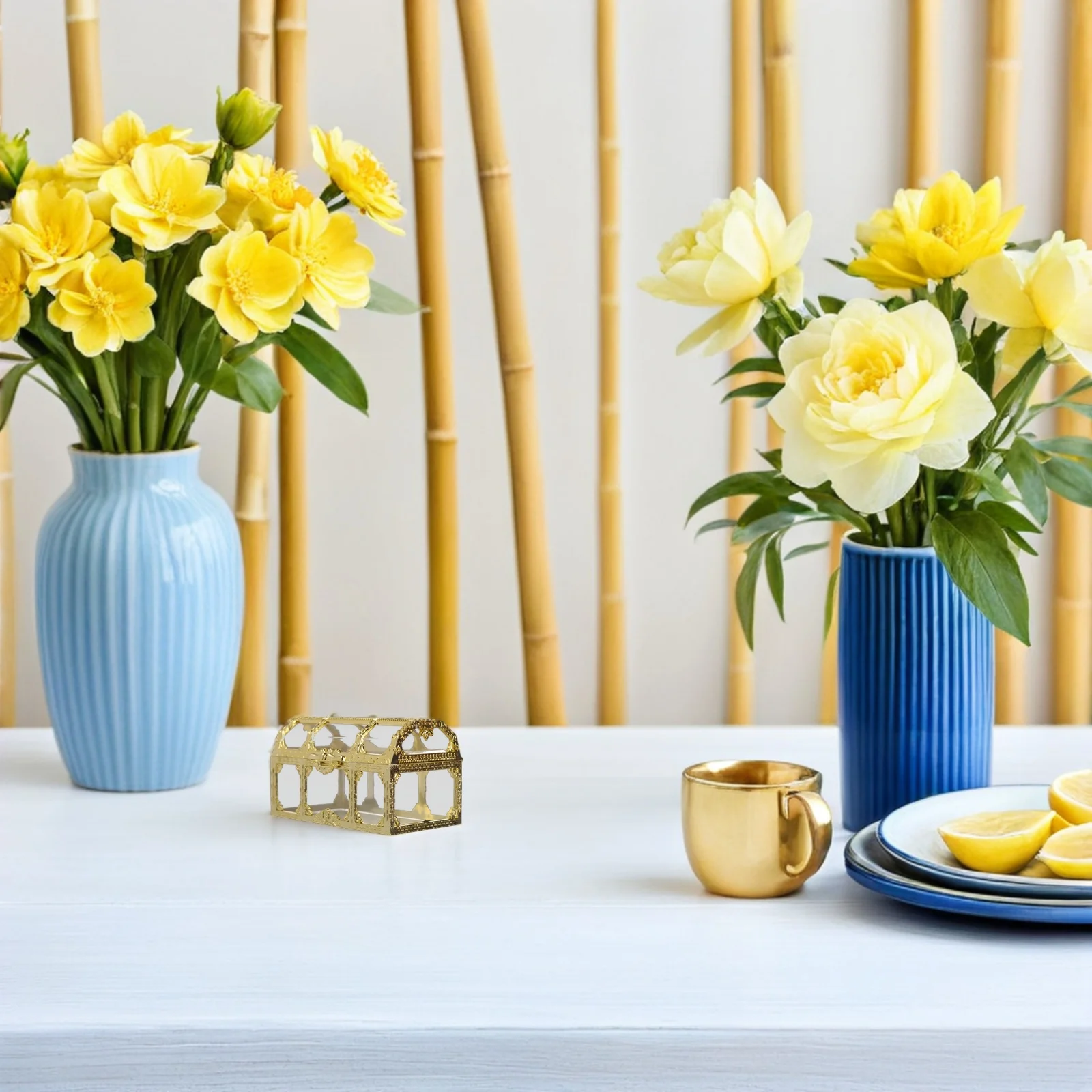 

12Pcs Candy Boxes Treasure Chest Design Bright Colors Wedding Gift Boxes Party Decoration Goodies Storage Holder