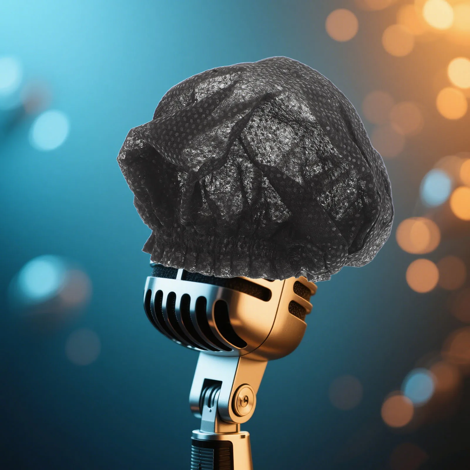 200Pcs Microphone Windscreen Covers Disposable Elastic Fit Noise Reduction Protective Cap for KTV Recording Interview