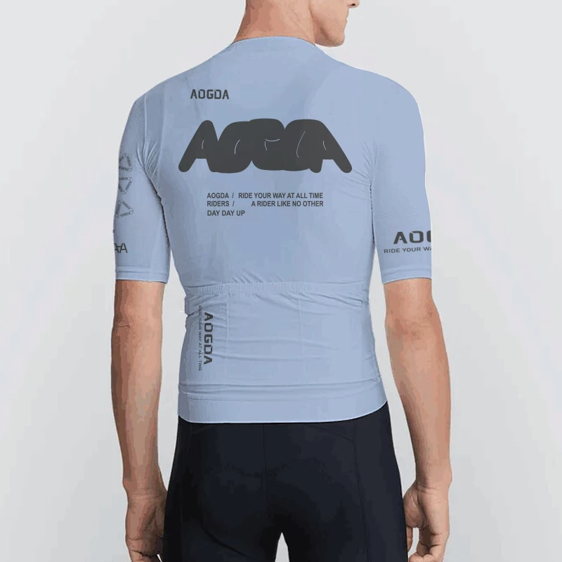 AOGDA New Lightweight Short Sleeve Cycling Jersey,Breathable Road Bike Jersey,Comfortable Aero Fit Bicycle Clothing
